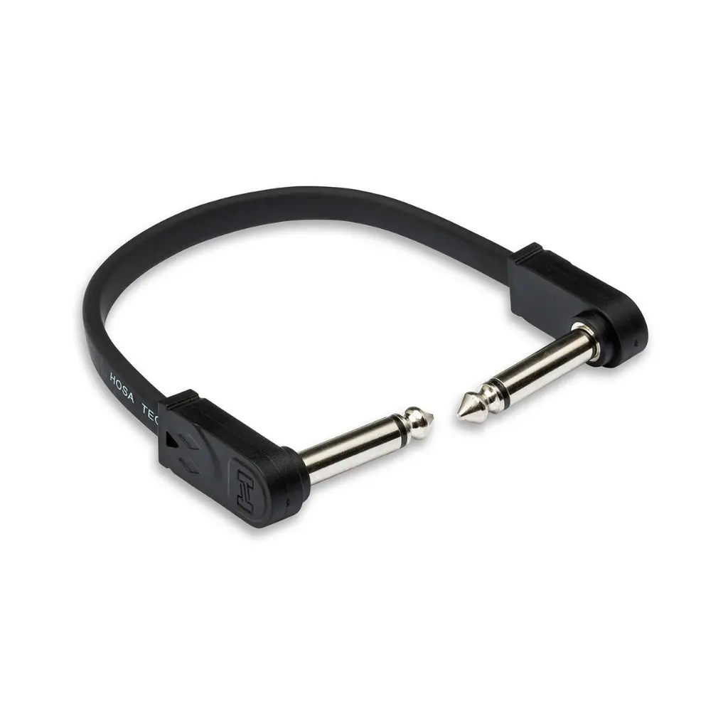 Hosa Technology Molded Low-Profile Right-Angle To Same Guitar Patch Cable 3Ft 1