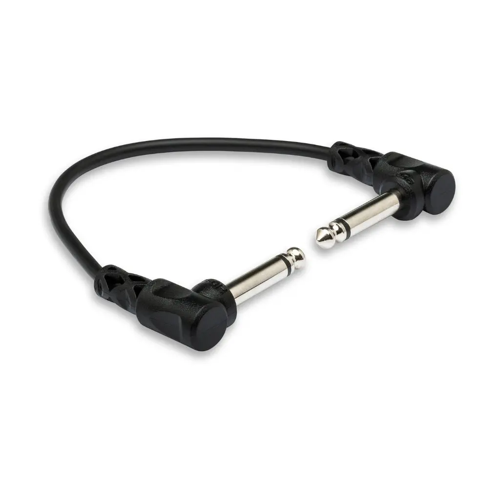 Hosa Technology Molded Right-Angle To Same Guitar Patch Cable 6 In 6 Pc 1