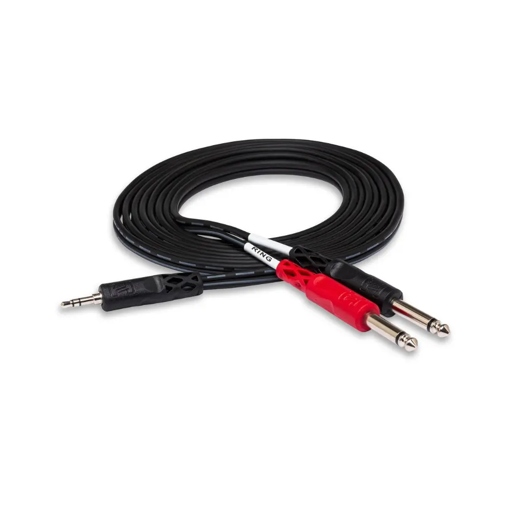 Hosa Technology 3.5 Mm Trs To Dual 1/4 In Ts Stereo Breakout Cable 10Ft 1