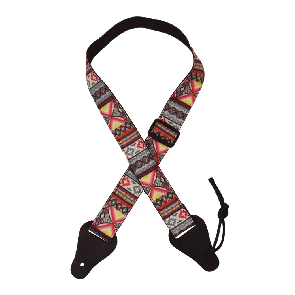 Colonial Leather - Ukulele Jacquard Strap - Hour Glass Pink Grey 1