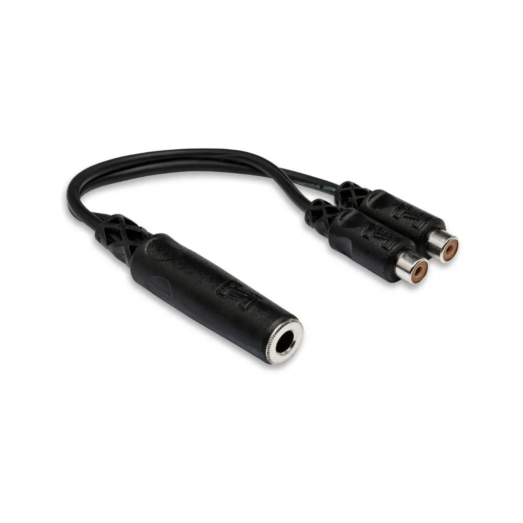 Hosa Technology 1/4 In Tsf To Dual Rcaf Y Cable 1