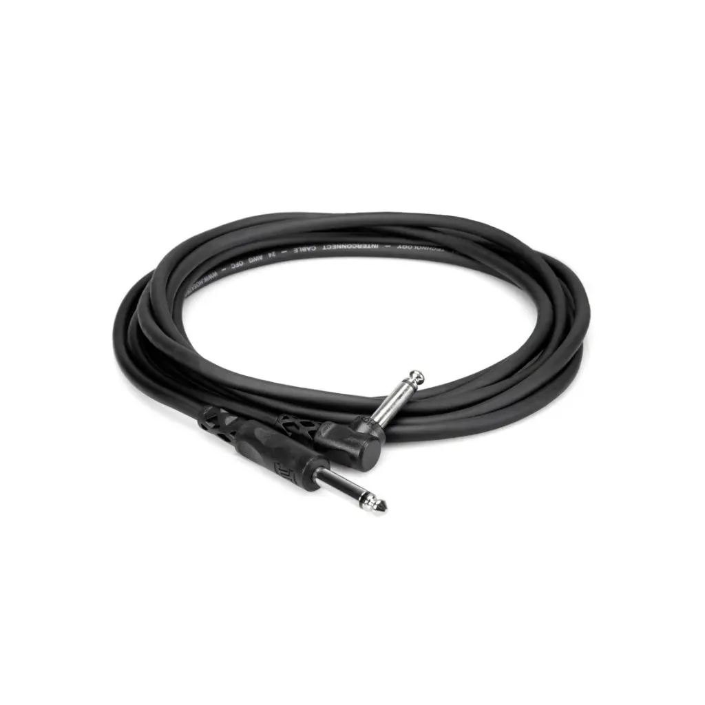 Hosa Technology 1/4" Ts To Right-Angle 1/4" Ts Unbalanced Interconnect 3Ft 1