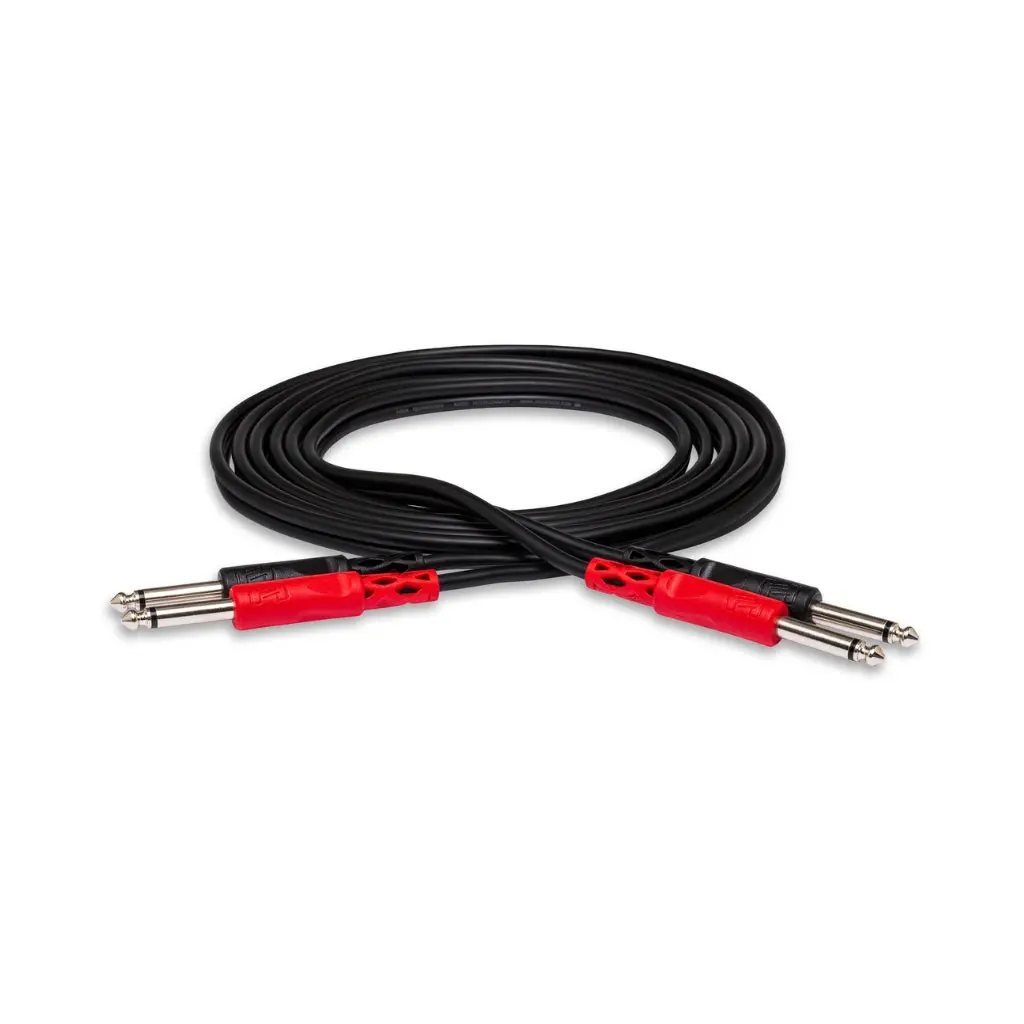 Hosa Technology Dual 1/4 In Ts To Same Stereo Interconnect Cable 2M 1