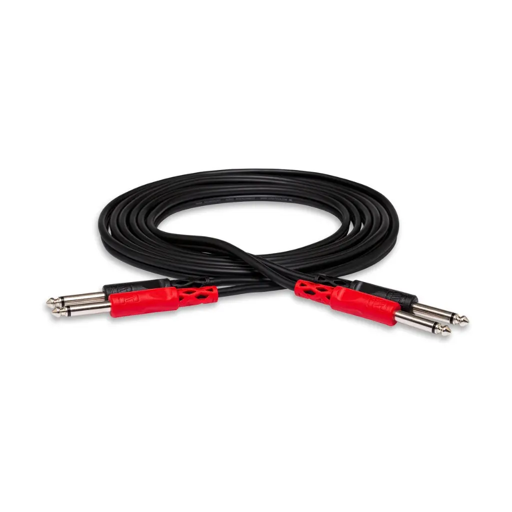 Hosa Technology Dual 1/4 In Ts To Same Stereo Interconnect Cable 6M 1