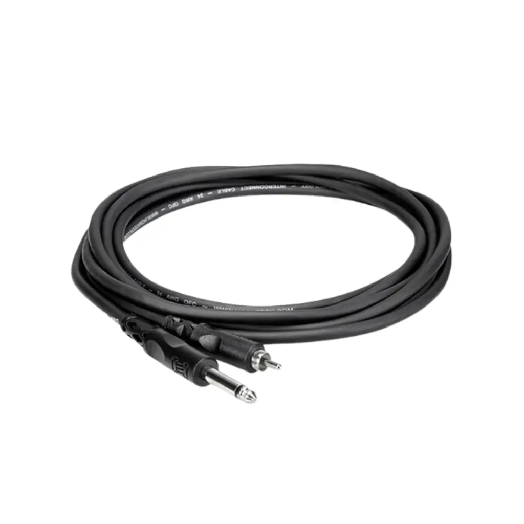 Hosa Technology 1/4" Ts To Rca Unbalanced Interconnect Cable 3Ft 1