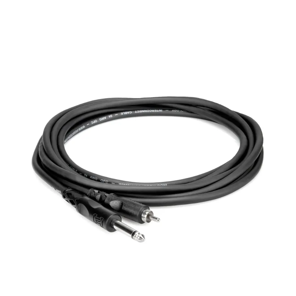 Hosa Technology 1/4 In Ts To Rca Unbalanced Interconnect 5Ft 1