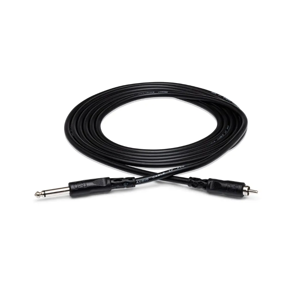 Hosa Technology 1/4 In Ts To Rca Unbalanced Interconnect Cable 15Ft 1