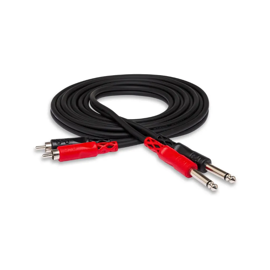 Hosa Technology Dual 1/4 In Ts To Dual Rca Stereo Interconnect Cable 1M 1