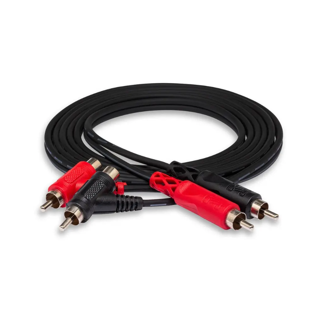 Hosa Technology Dual Rca To Dual Piggyback Rca Stereo Interconnect 1M 1