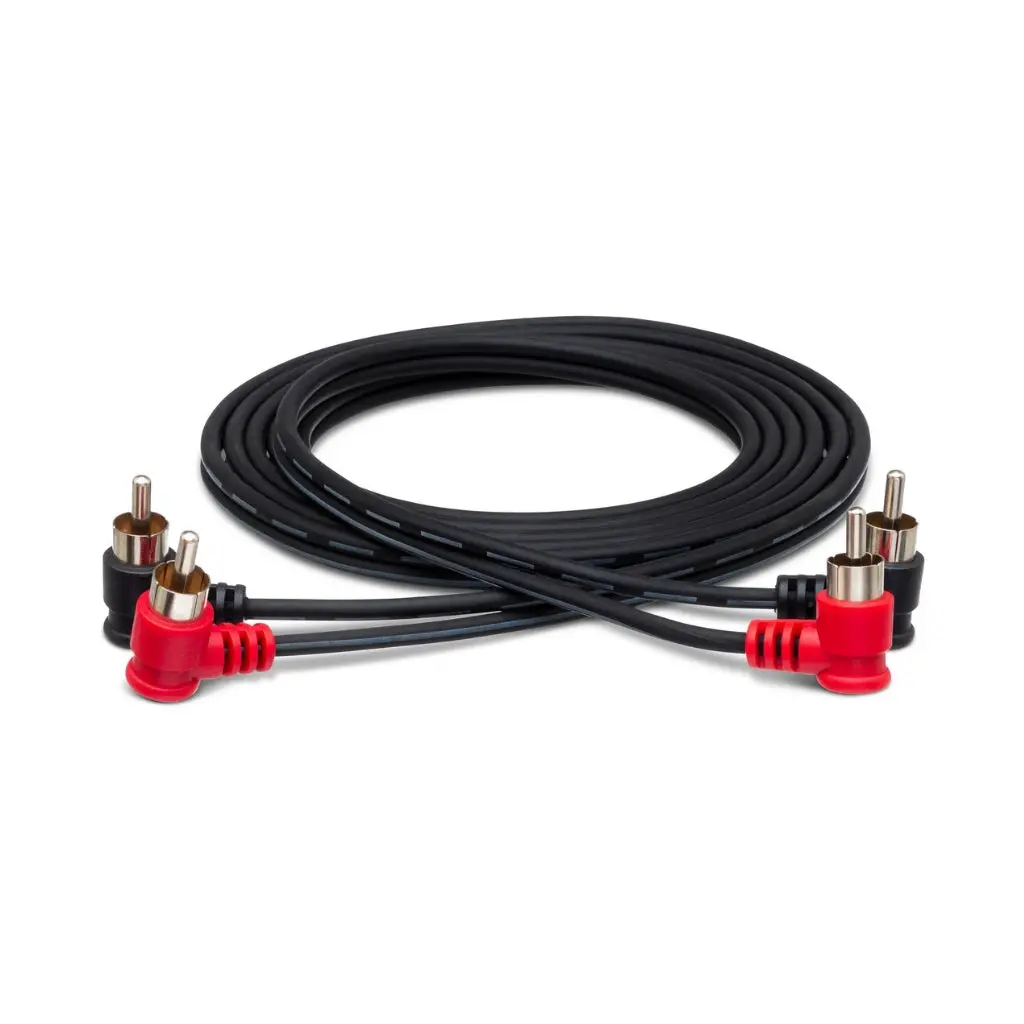 Hosa Technology Dual Right-Angle Rca To Same Stereo Interconnect Cable 1M 1