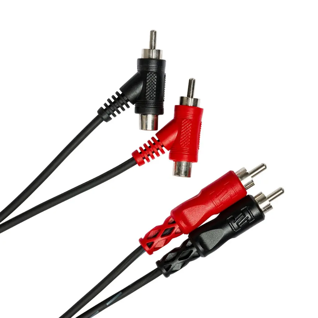 Hosa Technology Dual Rca To Dual Piggyback Rca Stereo Interconnect Cable 2M 2