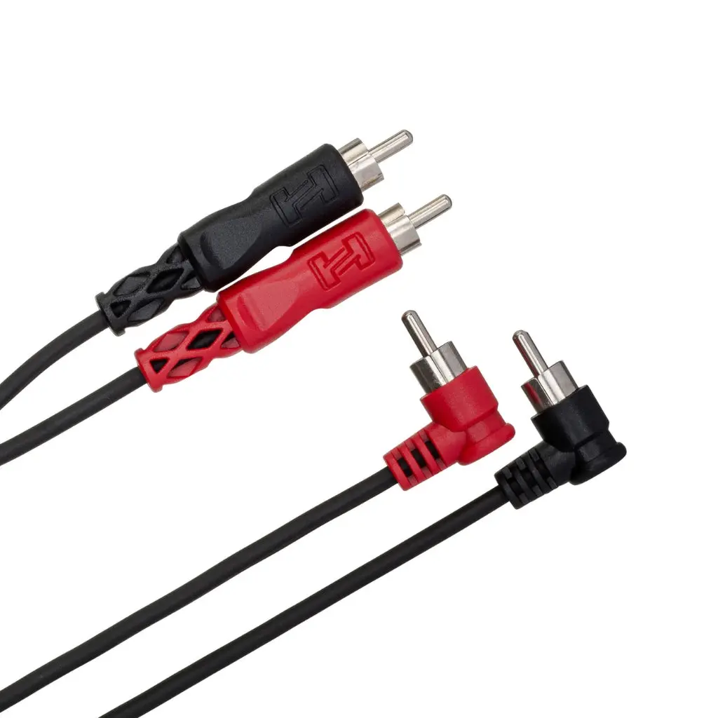Hosa Technology Dual Rca To Dual Right-Angle Rca Stereo Interconnect Cable 2M 2