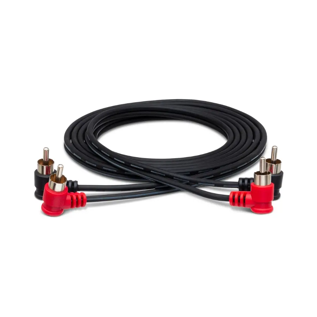 Hosa Technology Dual Right-Angle Rca To Same Stereo Interconnect Cable 2M 1