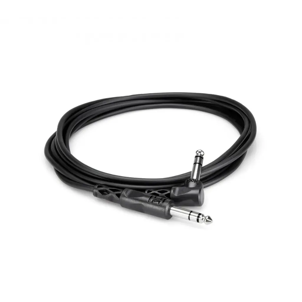 Hosa Technology 1/4 In Trs To Right-Angle 1/4 In Trs Balanced Interconnect 3Ft 1