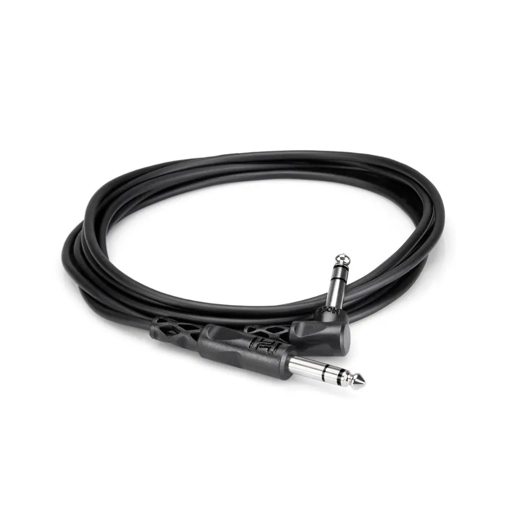 Hosa Technology 1/4" Trs To Right-Angle 1/4" Trs Balanced Interconnect Cable 5Ft 1