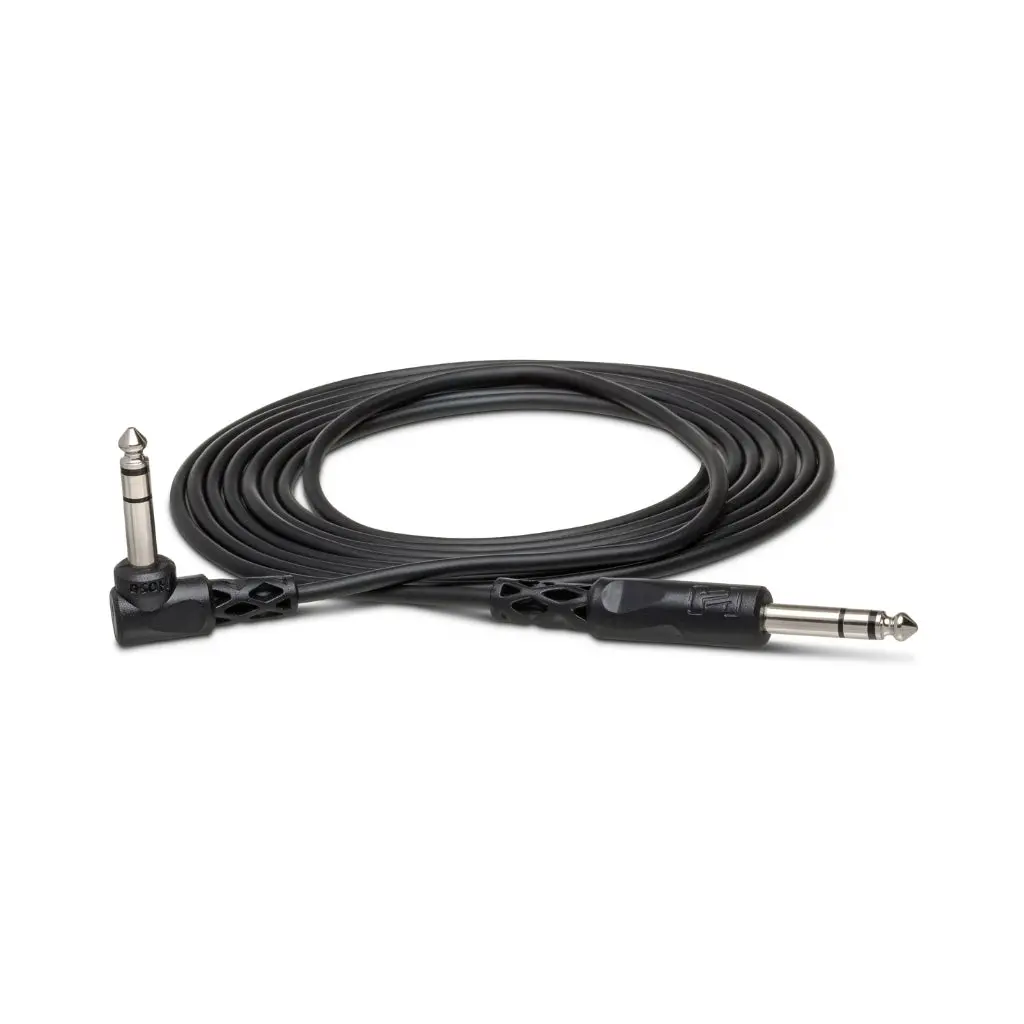Hosa Technology 1/4" Trs To Right-Angle 1/4" Trs Balanced Interconnect Cable 10Ft 1