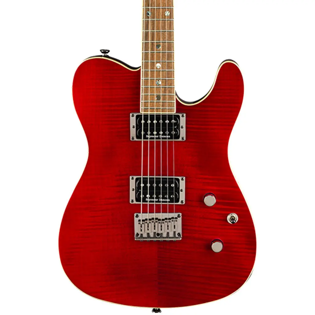Fender Special Edition Custom Telecaster Hh - Flame Maple Crimson Red Transparent 1