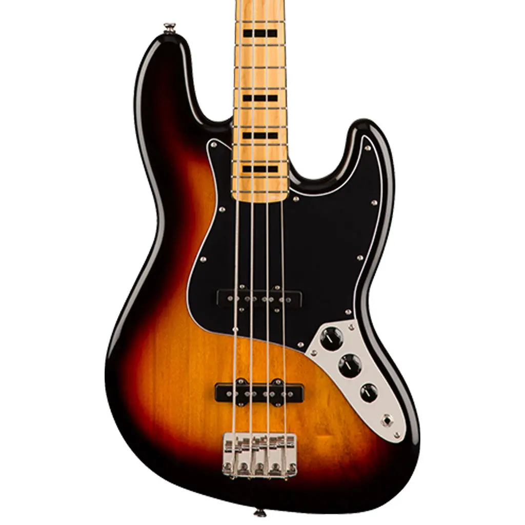 Squier Classic Vibe 70'S Jazz Bass - 3 Tone Sunburst - Maple Neck 1