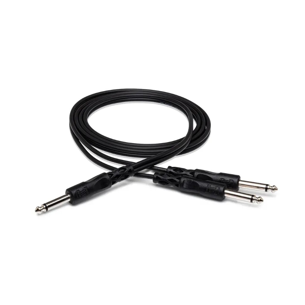 Hosa Technology 1/4 In Ts To Dual 1/4 In Ts Y Cable 5Ft 1