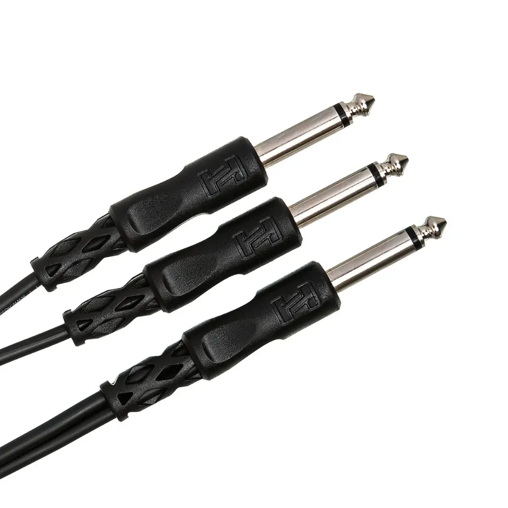Hosa Technology 1/4 In Ts To Dual 1/4 In Ts Y Cable 5Ft 2
