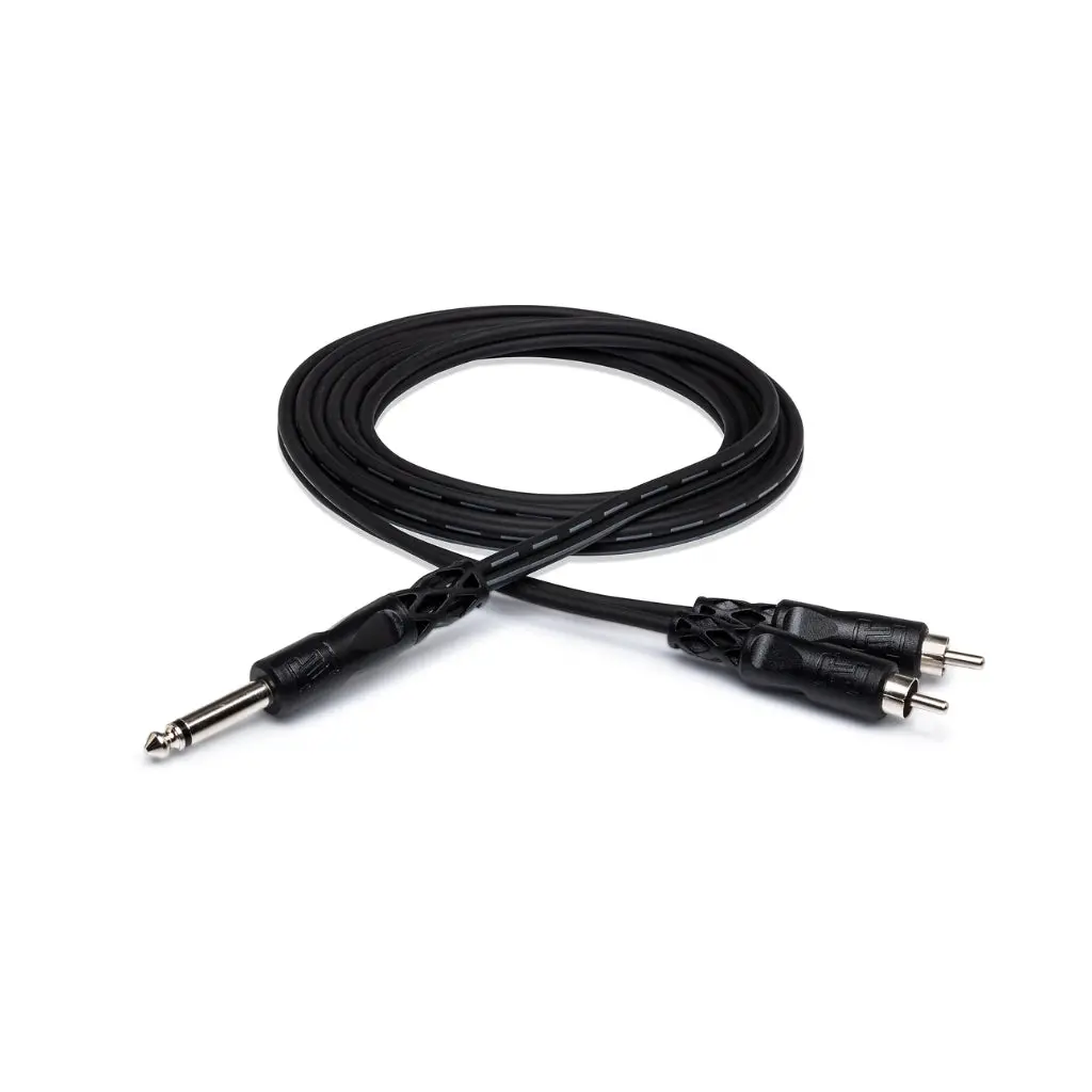 Hosa Technology 1/4 In Ts To Dual Rca Y Cable 2M 1