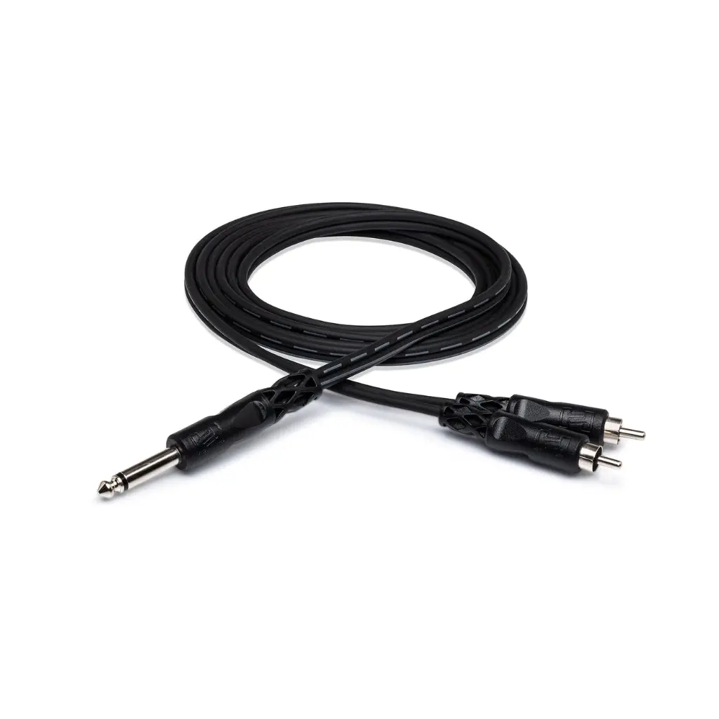 Hosa Technology 1/4 In Ts To Dual Rca Y Cable 3M 1