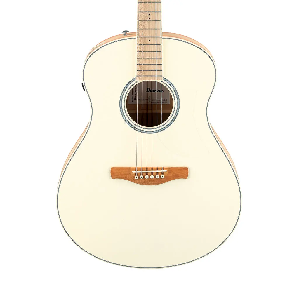 Ibanez Aam370m2e Auditorium Acoustic/Electric Guitar - Transparent Antique White Peach Fuzz Open Pore 1