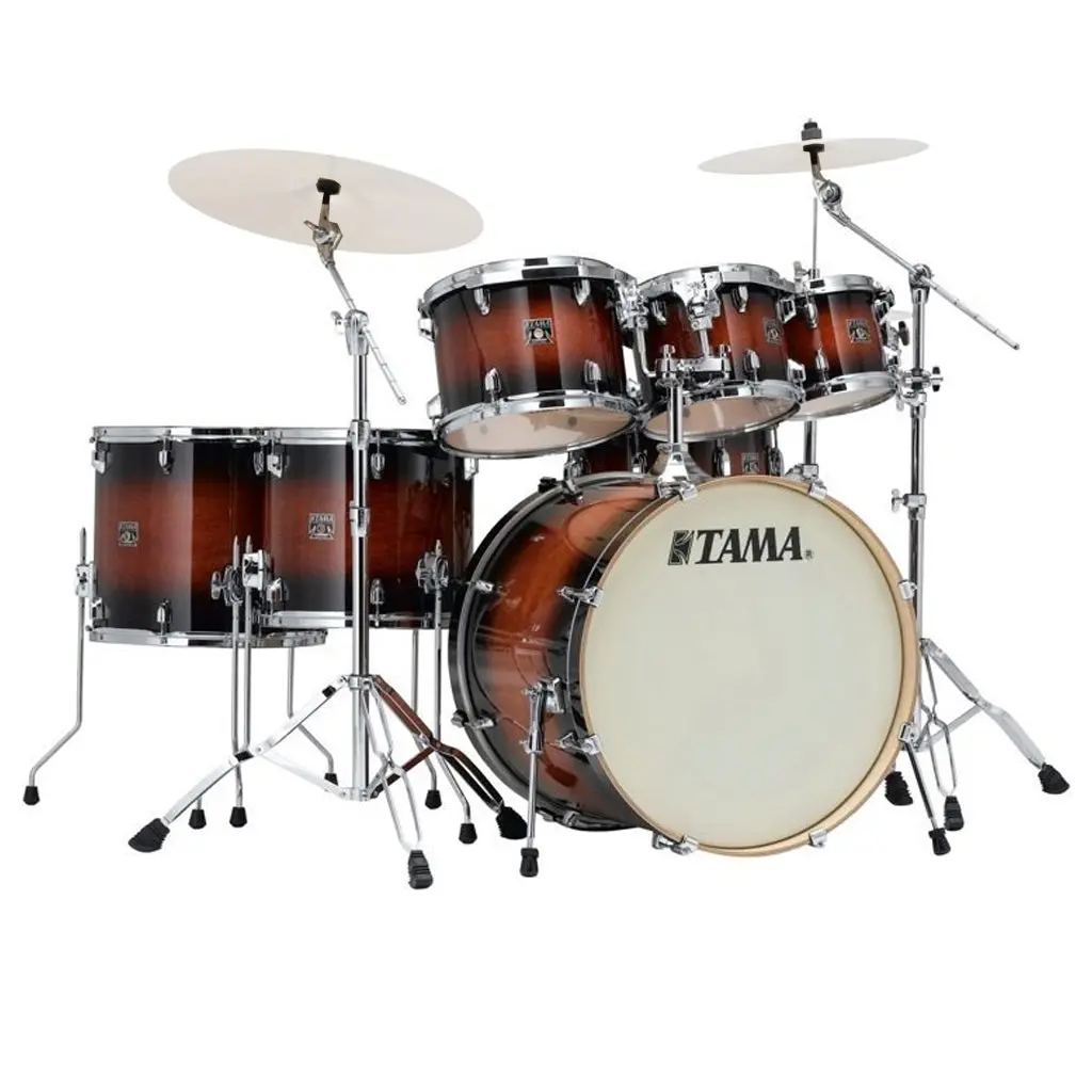 Tama Cl72s Superstar Classic 7-Piece Shell Pack With 22" Bass Drum And Sm5w Hardware - Mahogany Burst 1