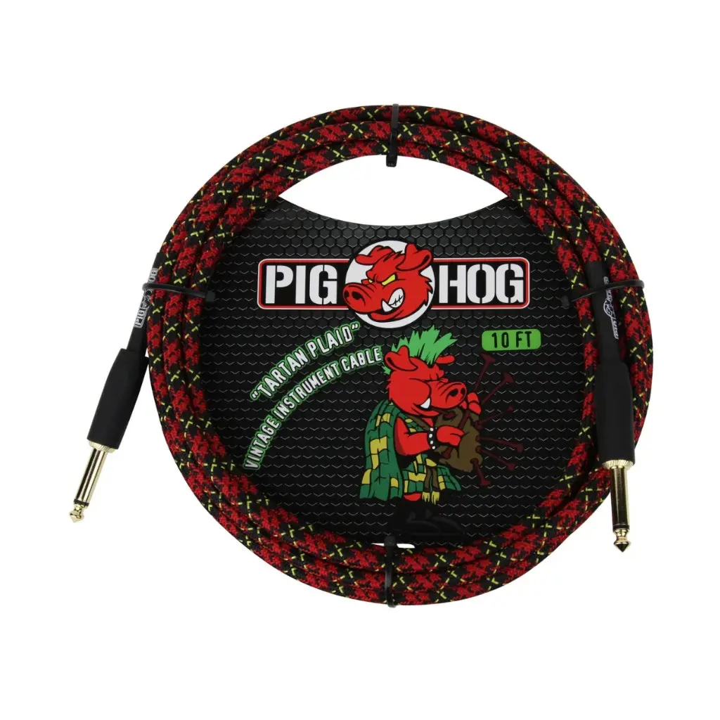 Pig Hog Vintage Instrument Cable - Tartan Plaid, 10Ft 1