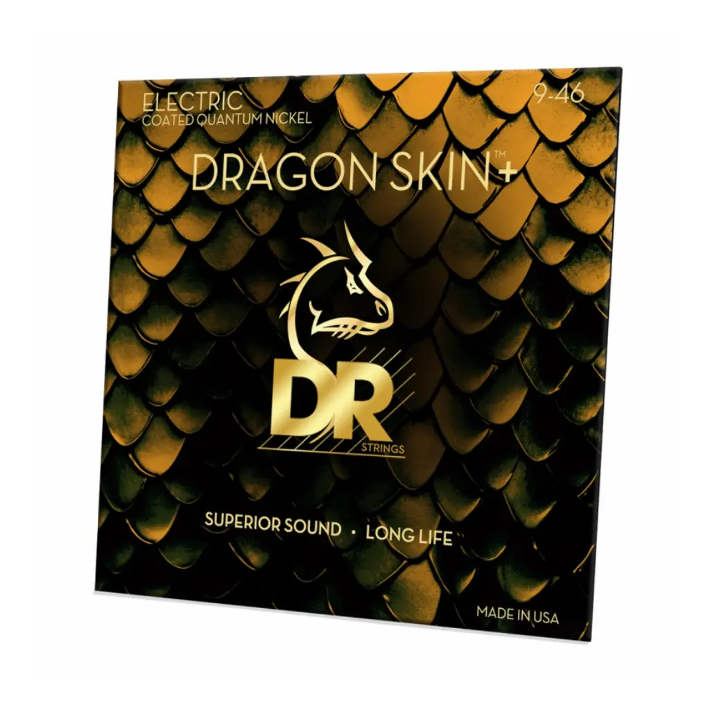 Dr Strings Dragon Skin+ Quantum Nickel Electric Guitar Strings - Light To Medium 9-46 1