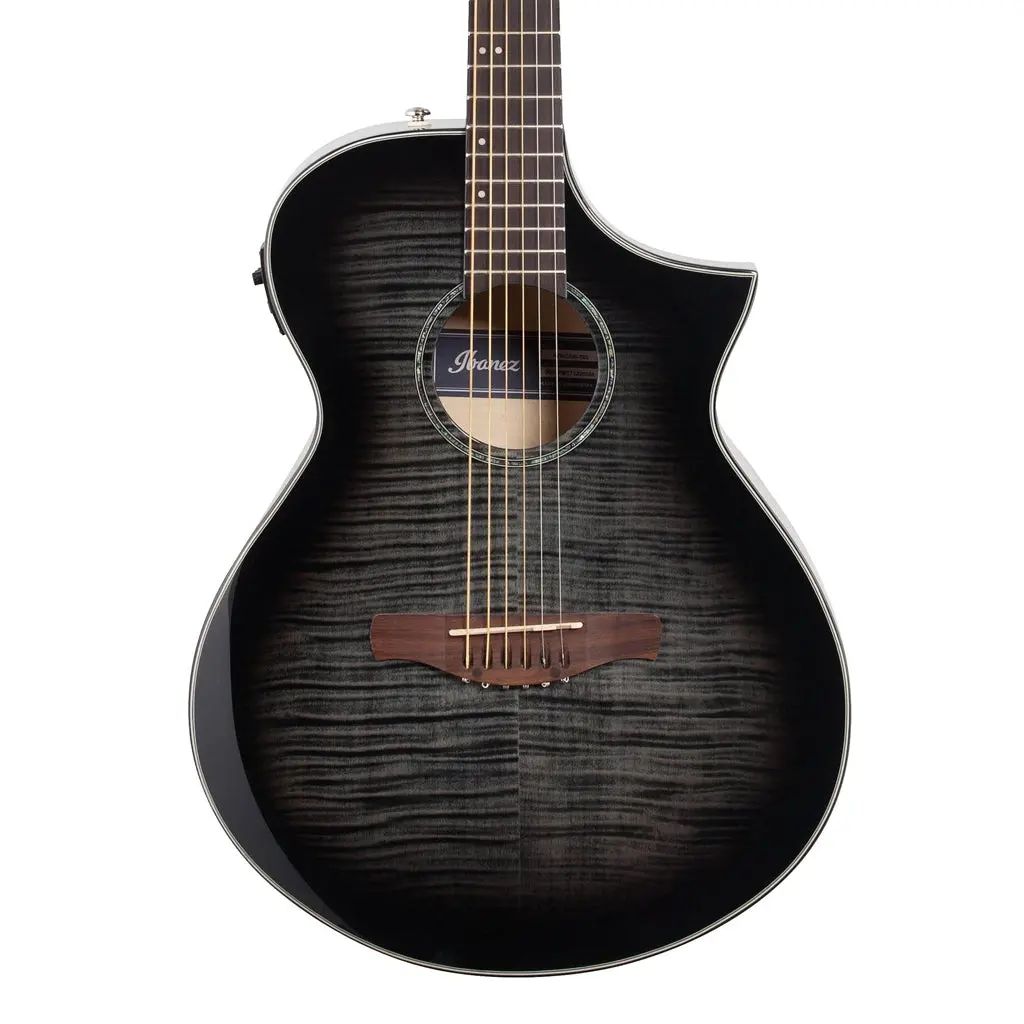 Ibanez Aewc400 Acoustic-Electric Guitar - Transparent Black Sunburst 1
