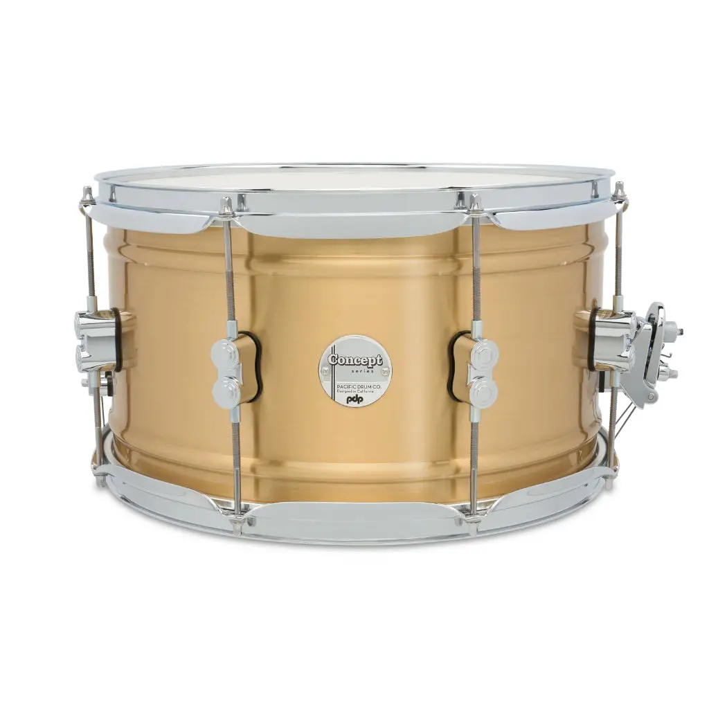 Pdp Concept Brass 8X14-Inch 1.2Mm Snare Drum - Natural Satin Brushed Brass 1
