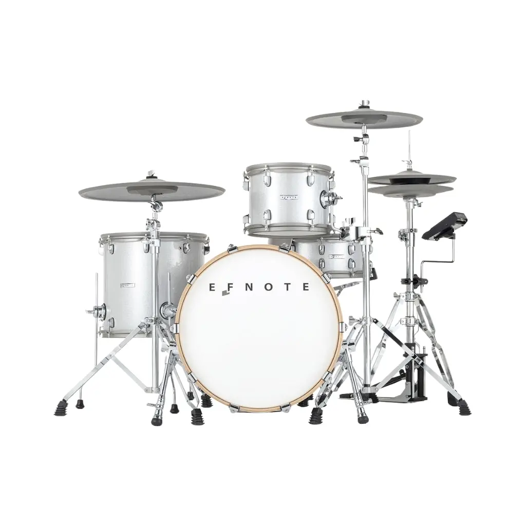 Efnote Est7 Electronic Drum Kit W/A+C+D Package - White Sparkle 1