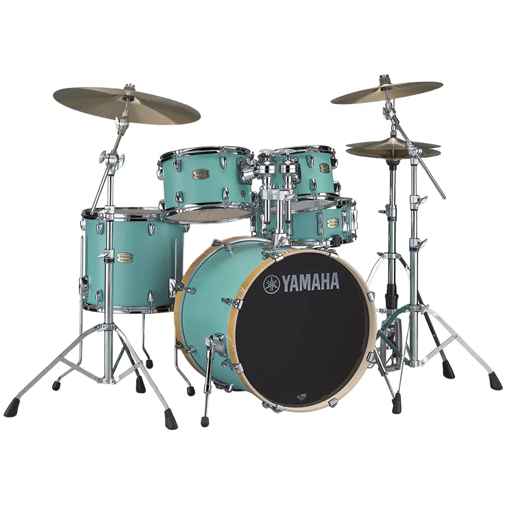 Yamaha Stage Custom Next Stage Fusion Drum Kit W/Hardware + Cymbals - Matte Surf Green (Ex Demo) 1