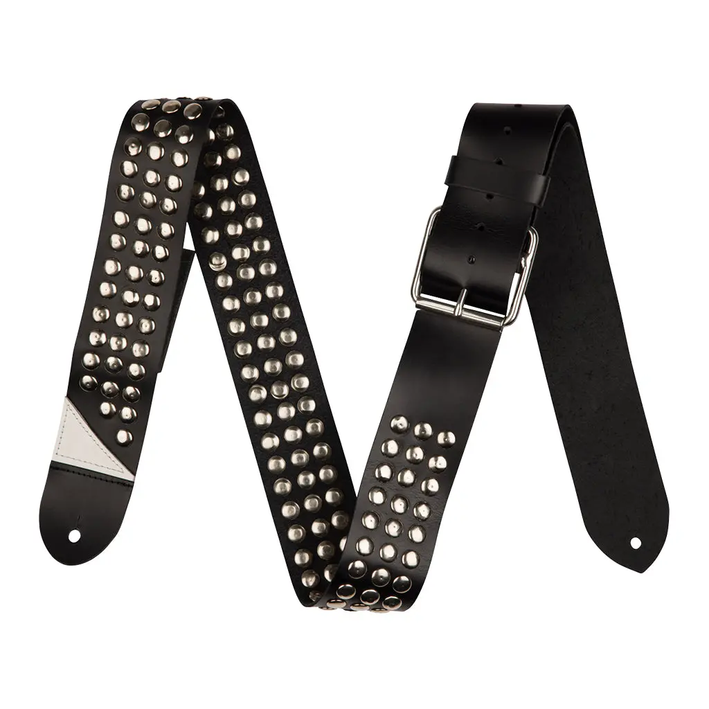 Jackson Stud Leather Strap Black 2.5" 1