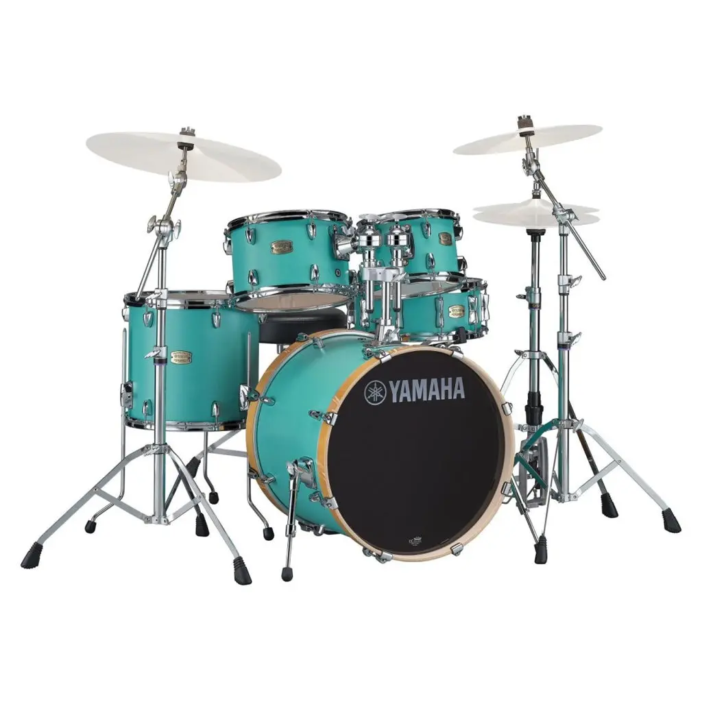 Yamaha Stage Custom Birch 5-Piece Euro Drum Kit - Matte Surf Green 1