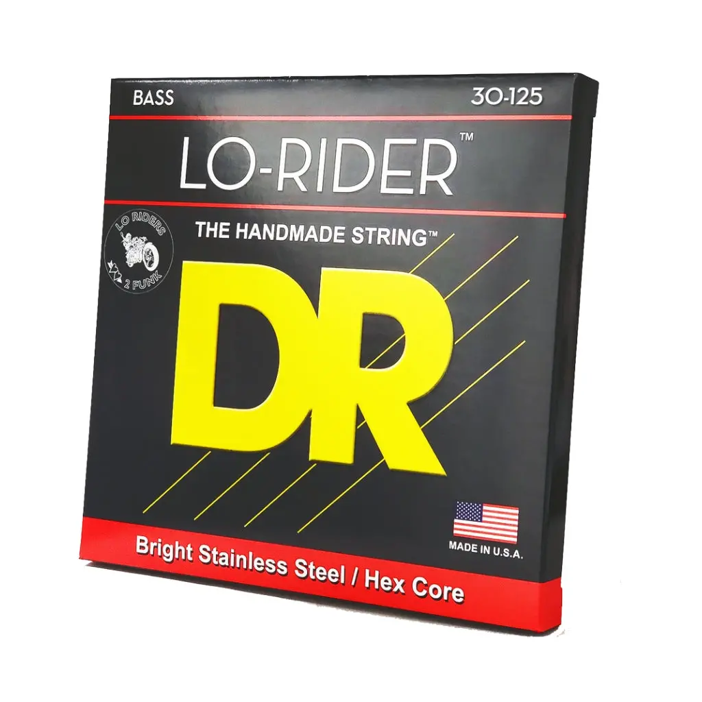 Dr Lo-Rider Stainless Steel 6-String Bass Guitar Strings - Medium 30-125 1