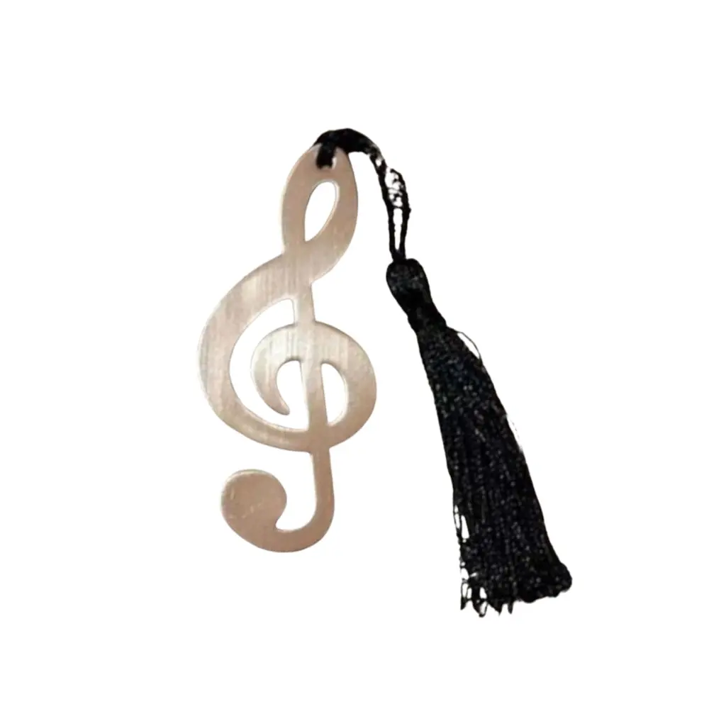 Brushed Metal Bookmark - Treble G-Clef 1