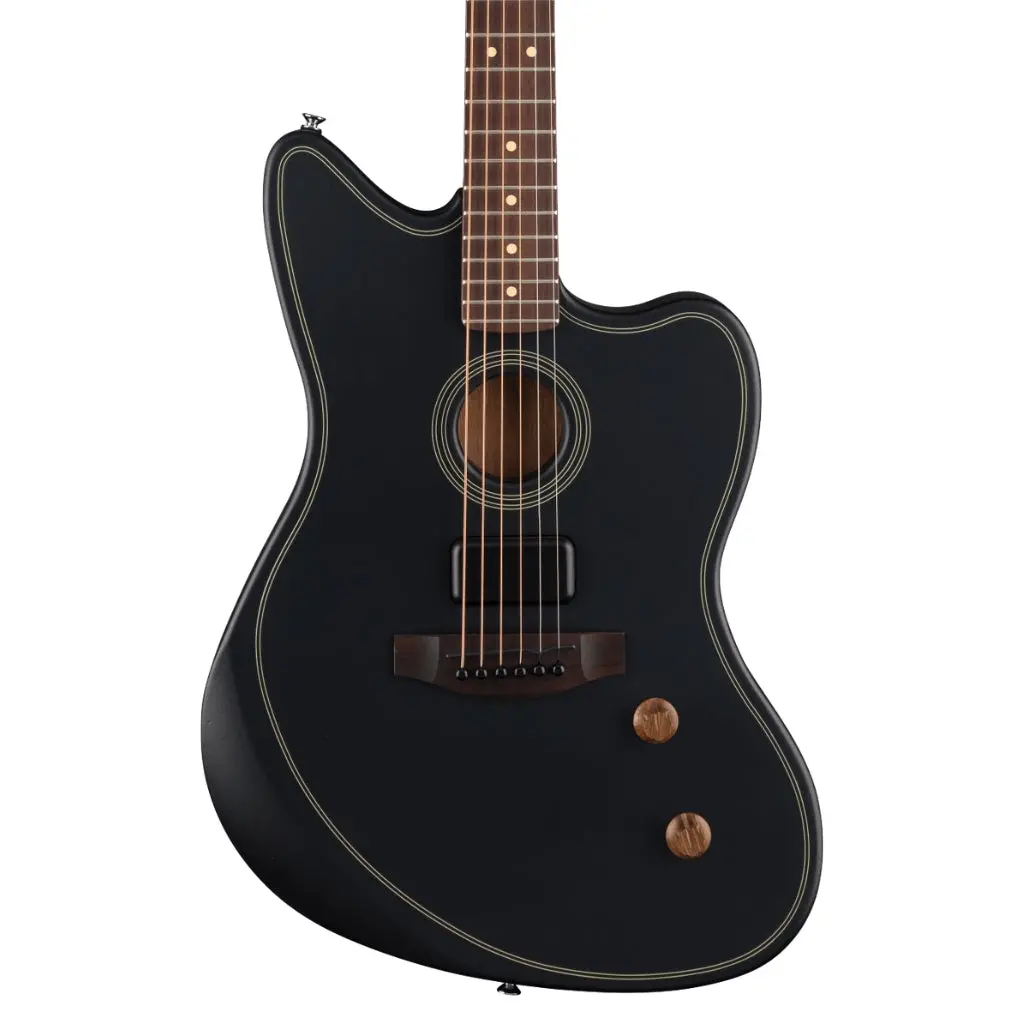Fender  Acoustasonic Standard Jazzmaster Guitar - Black 1