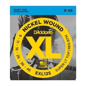 D'addario Exl125 Super Light Top Regular Bottom 9-46 1