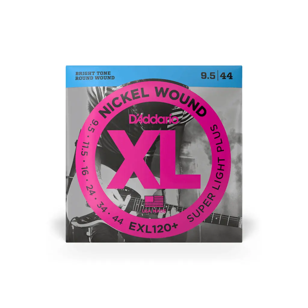 D'addario Exl120+ Nickel Wound Electric Guitar Strings 9.5-44 Super Light Plus 1