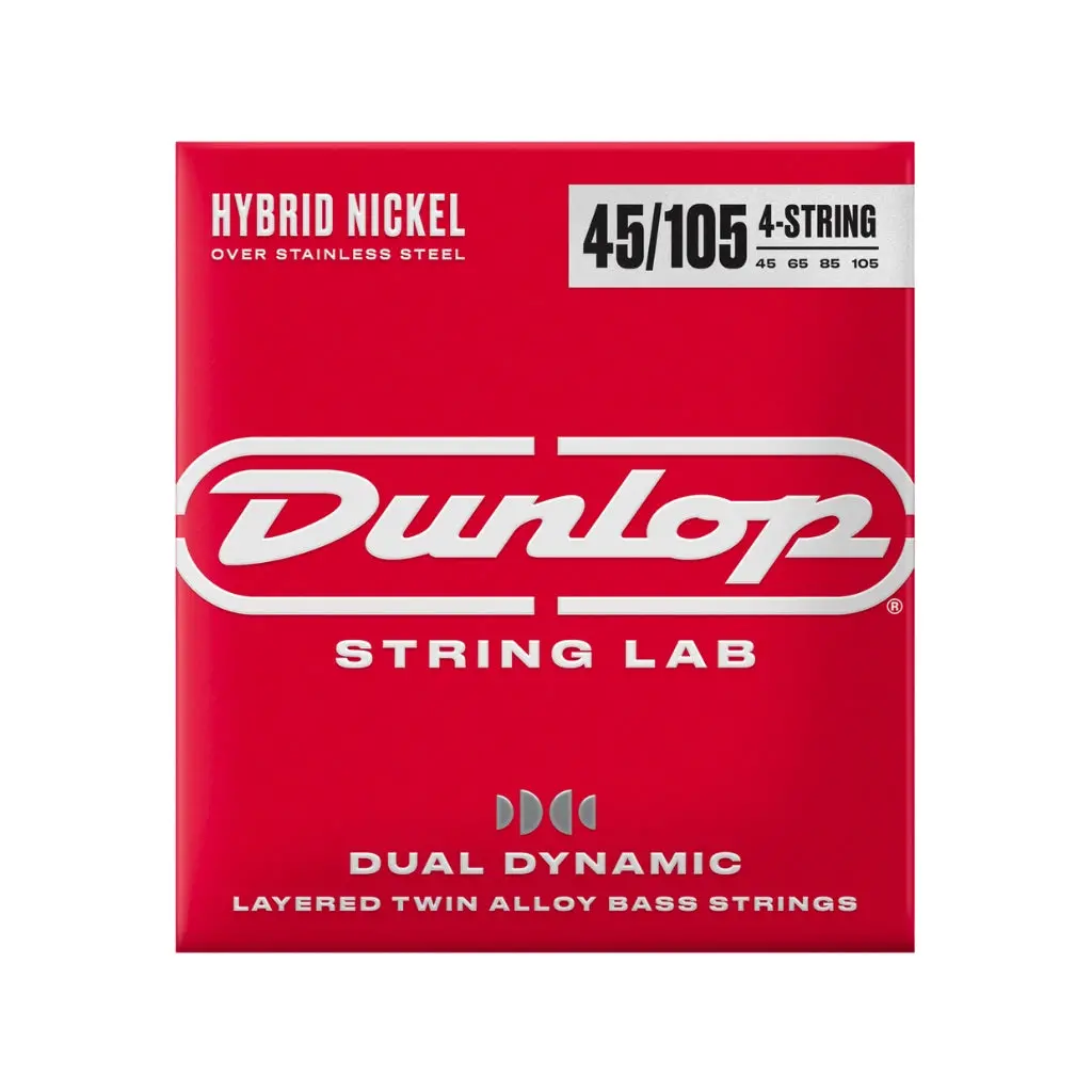 Dunlop Hybrid Nickel Over Stainless Steel Bass Strings 45-105 1