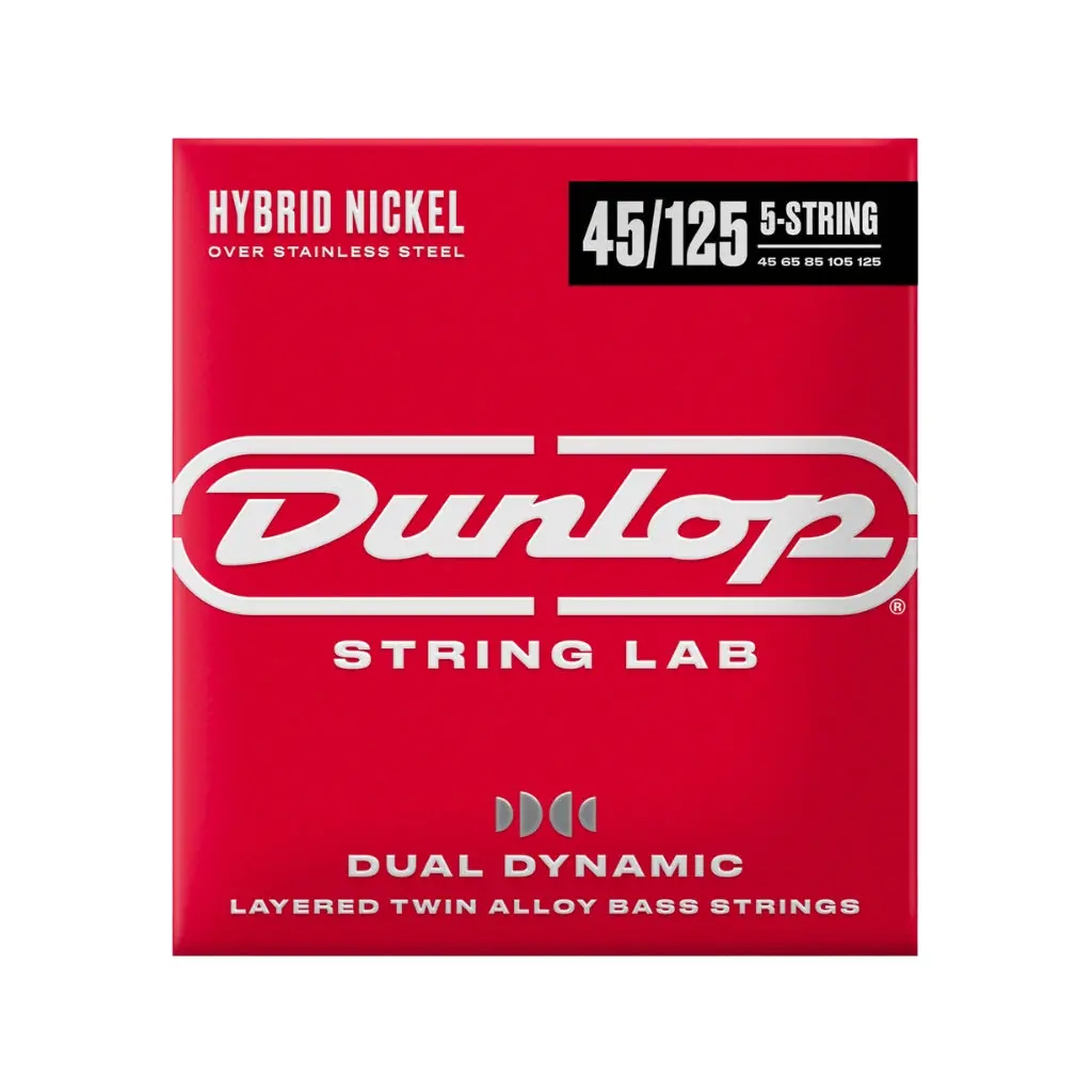 Dunlop Hybrid Nickel Over Stainless Steel Bass Strings 5 String 45-125 1