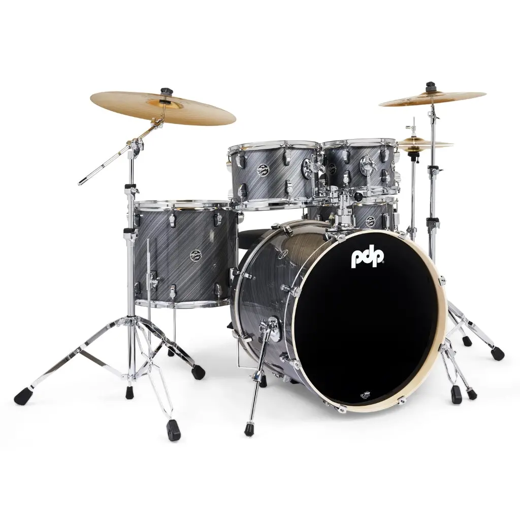 Pdp Mainstage 5-Piece Complete Drum Set With Hardware And Cymbals - Twisted Graphite 1