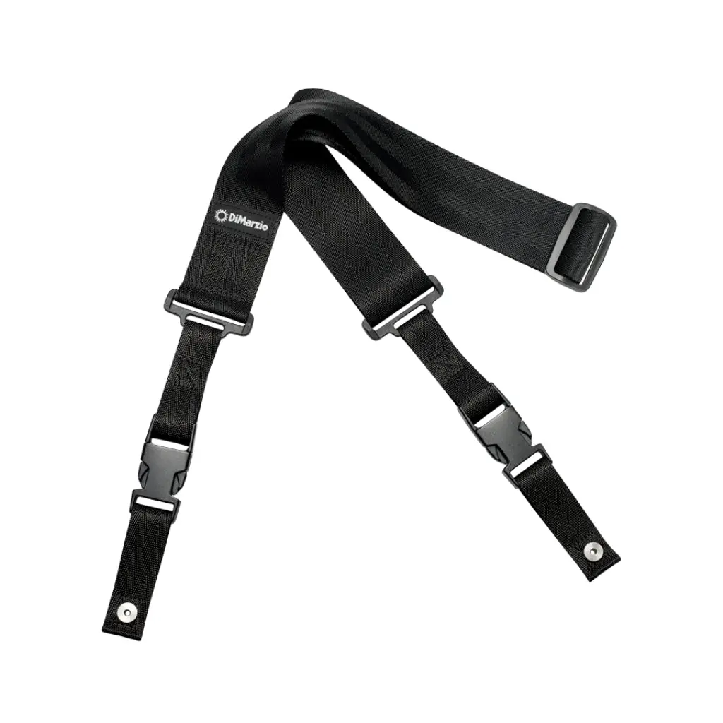 Dimarzio Dd2200b 2″ Nylon Cliplock Guitar Strap In Black 1
