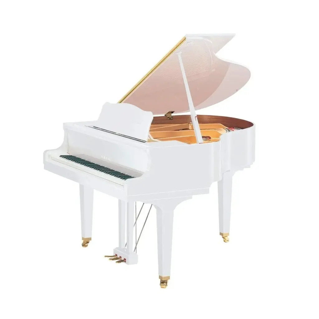 Yamaha Dgc1menstpwh 161Cm Baby Grand Piano Disklavier Enspire Standard In Polished White. 1