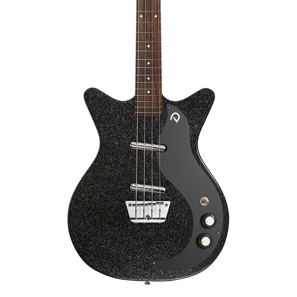 Danelectro '59 Short Scale Bass Guitar - Black Metal Flake 1