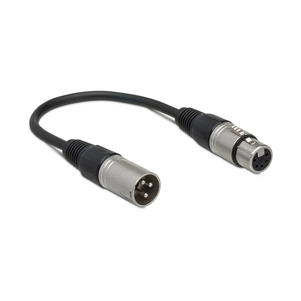 Hosa Technology Xlr3m To Xlr5f Dmx512 Adaptor 6" 1