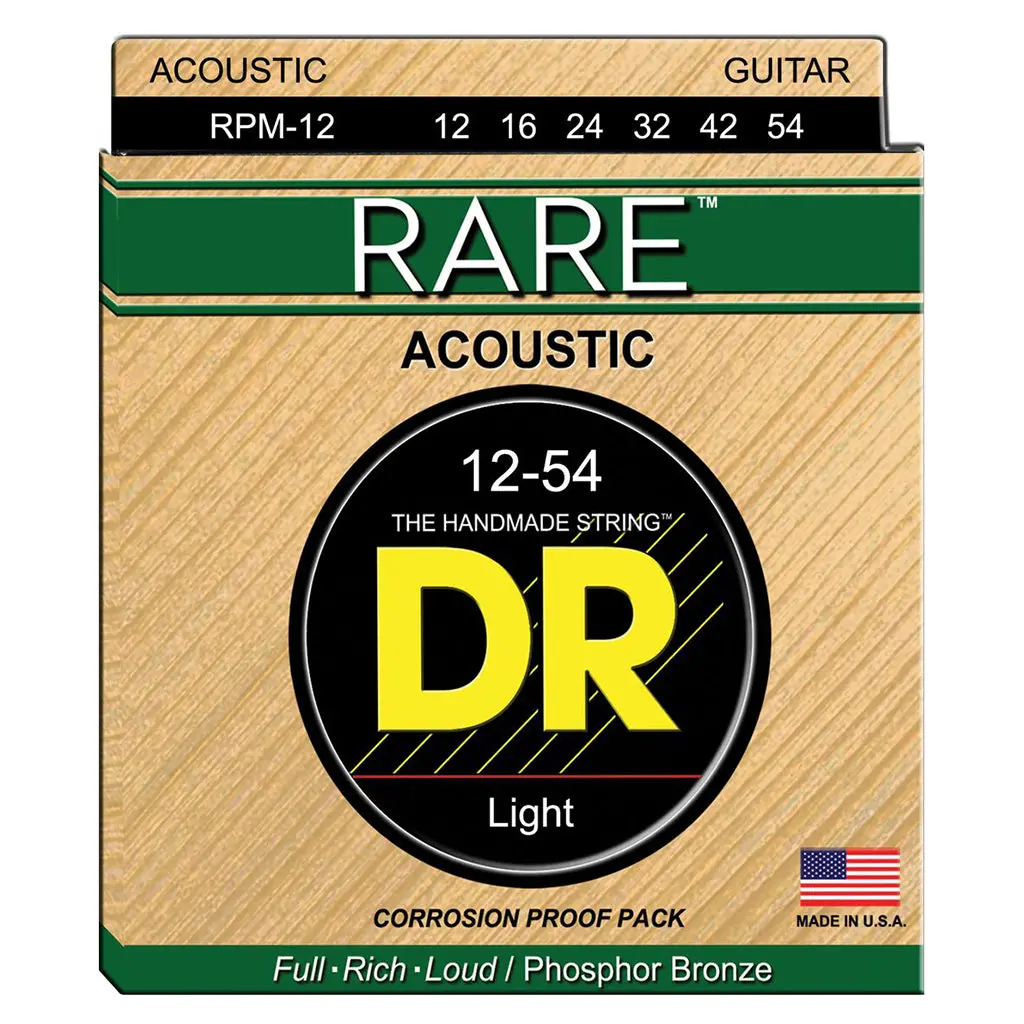 Dr Rpm-12 - Rare Phosphor Bronze 12-54 Acoustic Guitar Strings 1