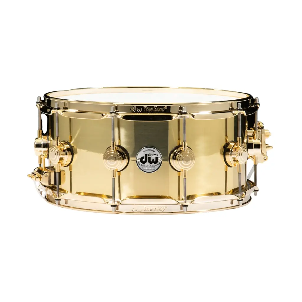 Dw Collectors Series 14X6.5  Bell Brass Snare Drum With Gold Hardware - Drvn6514spg 1